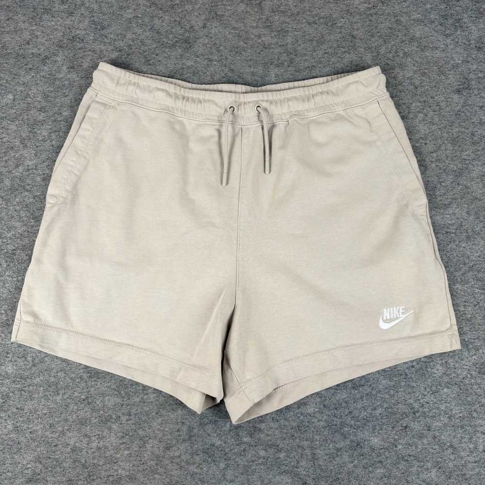 Nike Sportswear Essential High Rise Jersey Shorts 3.5" Beige Womens Medium M